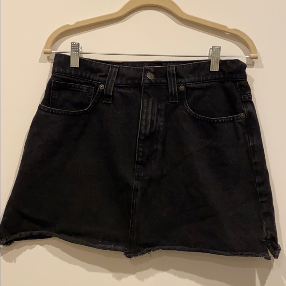 Madewell Black Denim Skirt 28